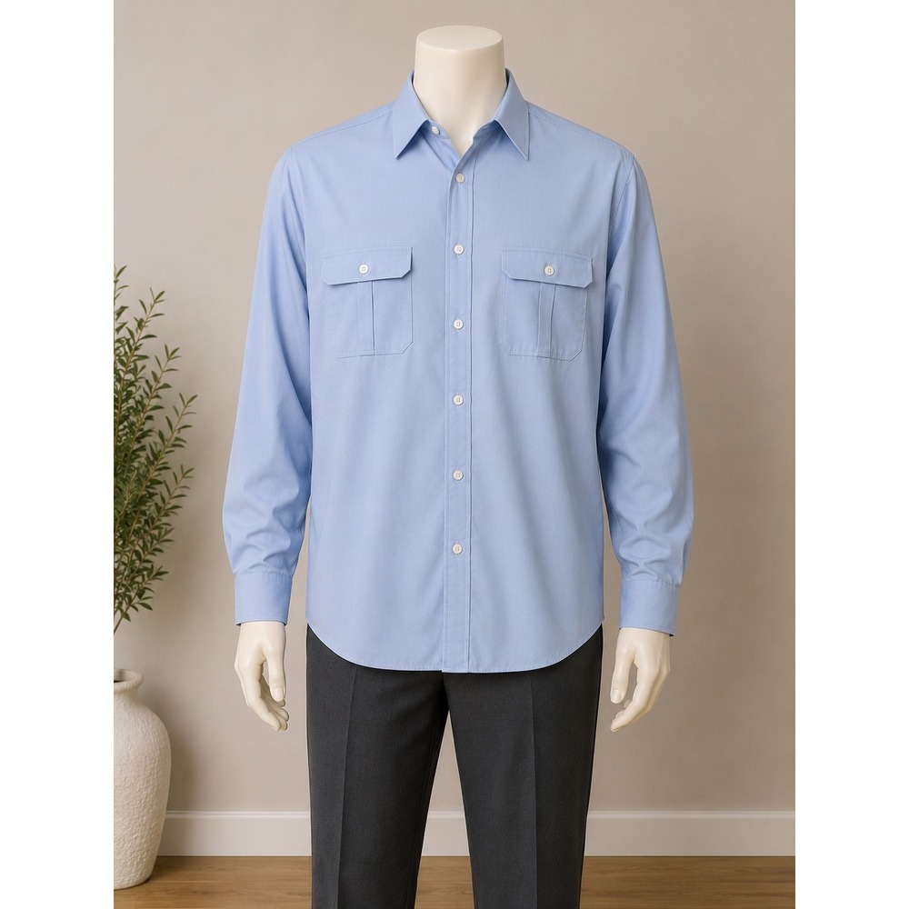 Murano Wardrobe Essentials Mens XLT Light Blue Button Shirt NEW Wedding Western